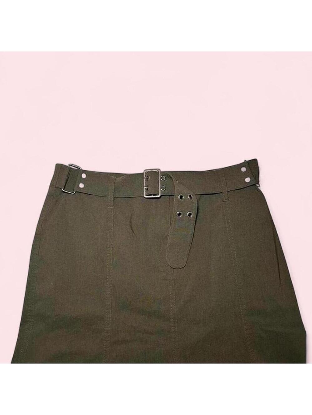 Ricki’s Green Y2K Skirt With Built-In Belt Size 6 - Picture 2 of 3